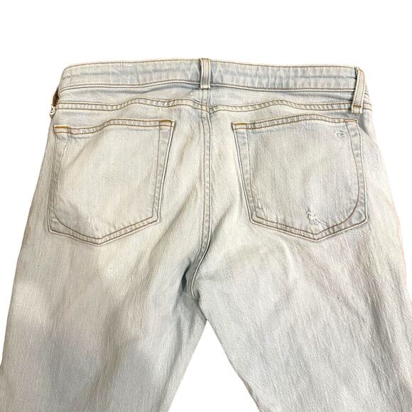 rag & bone Women’s Dre Low Rise Ripped Hem Jeans in Melrose Light Wash - Sz 28 - Picture 5 of 10